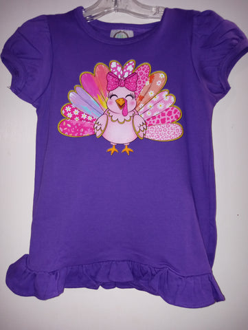 BB girls Dress w/ Multi Color Turkey