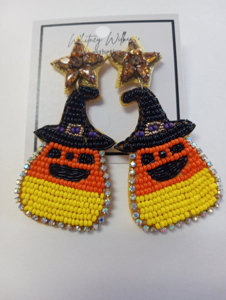 Halloween Beaded Earrings