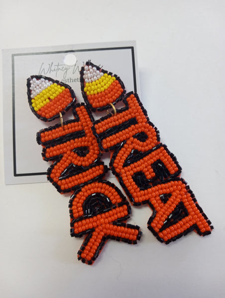 Halloween Beaded Earrings