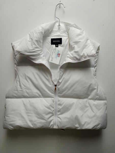 Zenana Large White Puffer Jacket