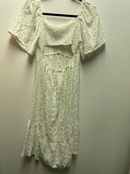 Umgee White Floral Dress Cut Out Back - Boho Summer Dress Shirley Ollison