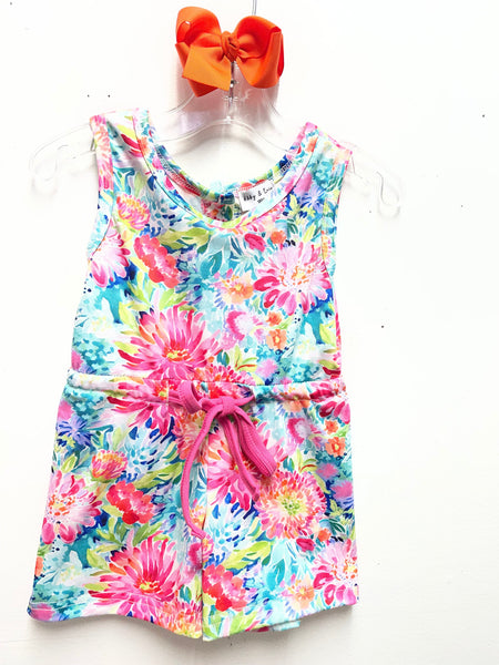 Kids Multi Color Floral Jumper Girls Romper Playsuit 18M 4T Toddler Outfit Natasha May