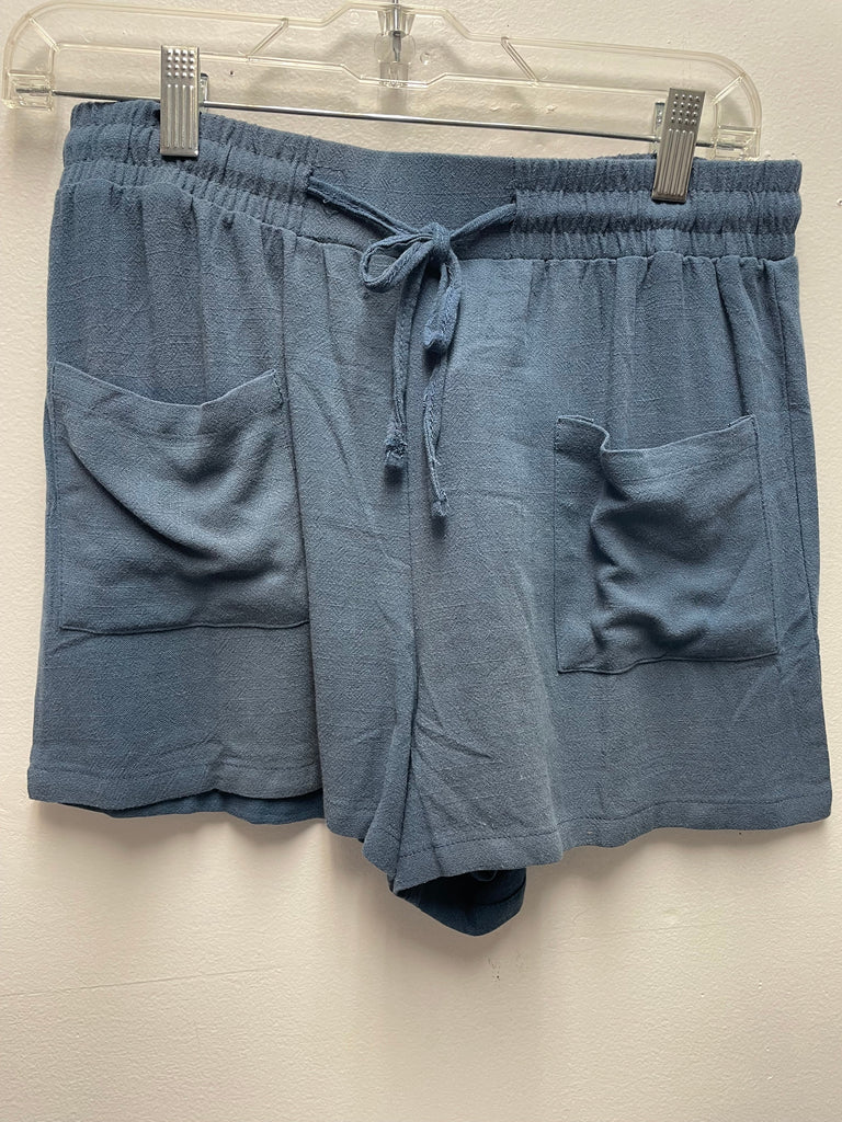 Denim Blue Pocket Shorts Drawstring Waist Women's Casual Summer Bottoms OhhMy! Gifts and Things, LLC