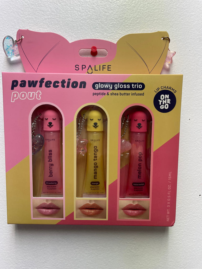 Kids Purrfect Glossy Glow Trio Lip Gloss Set | Cat Theme Whitney Wilkins