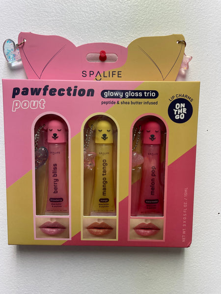 Kids Purrfect Glossy Glow Trio Lip Gloss Set | Cat Theme Whitney Wilkins