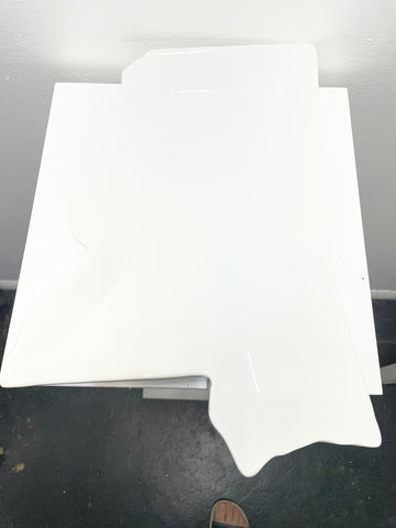 15"x9"Mississippi Shaped White Platter Amanda Queen