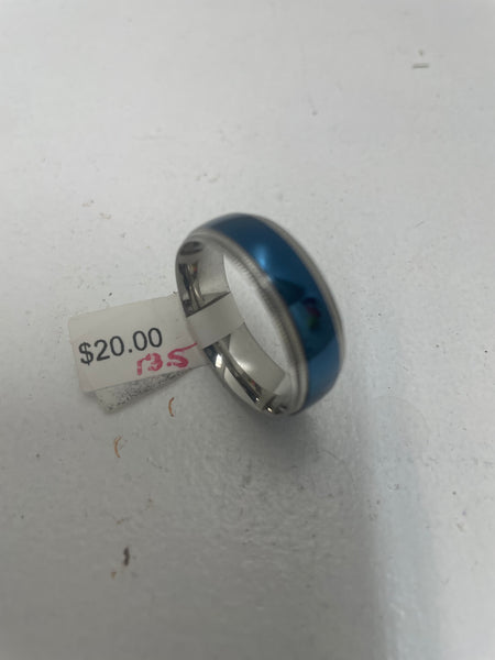 ~Ring: Mens Stainless Steel Silver-135