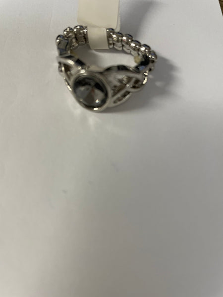 Silver Stretch Rings with Stone | One Size Fits Most Gemstone Ring Shirley Ollison