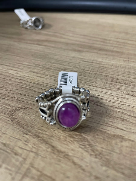 Silver Stretch Rings with Stone | One Size Fits Most Gemstone Ring Shirley Ollison