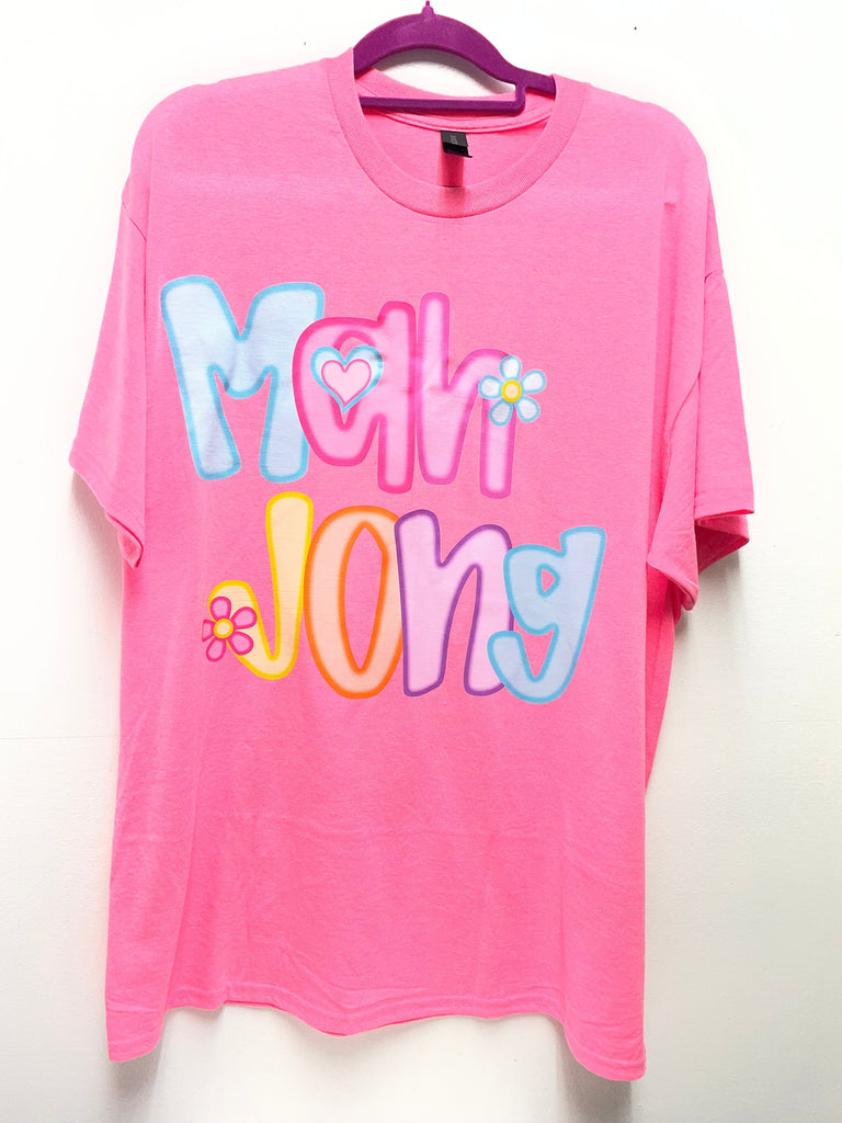 Pink XL"Mah Jong" T-Shirt Amanda Queen