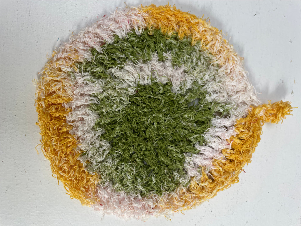 Handmade Crochet 6.5" Round Body Scrubby – Eco Bath Scrubber Hannah Bodker
