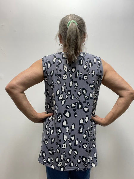Animal Print Tank Top-back