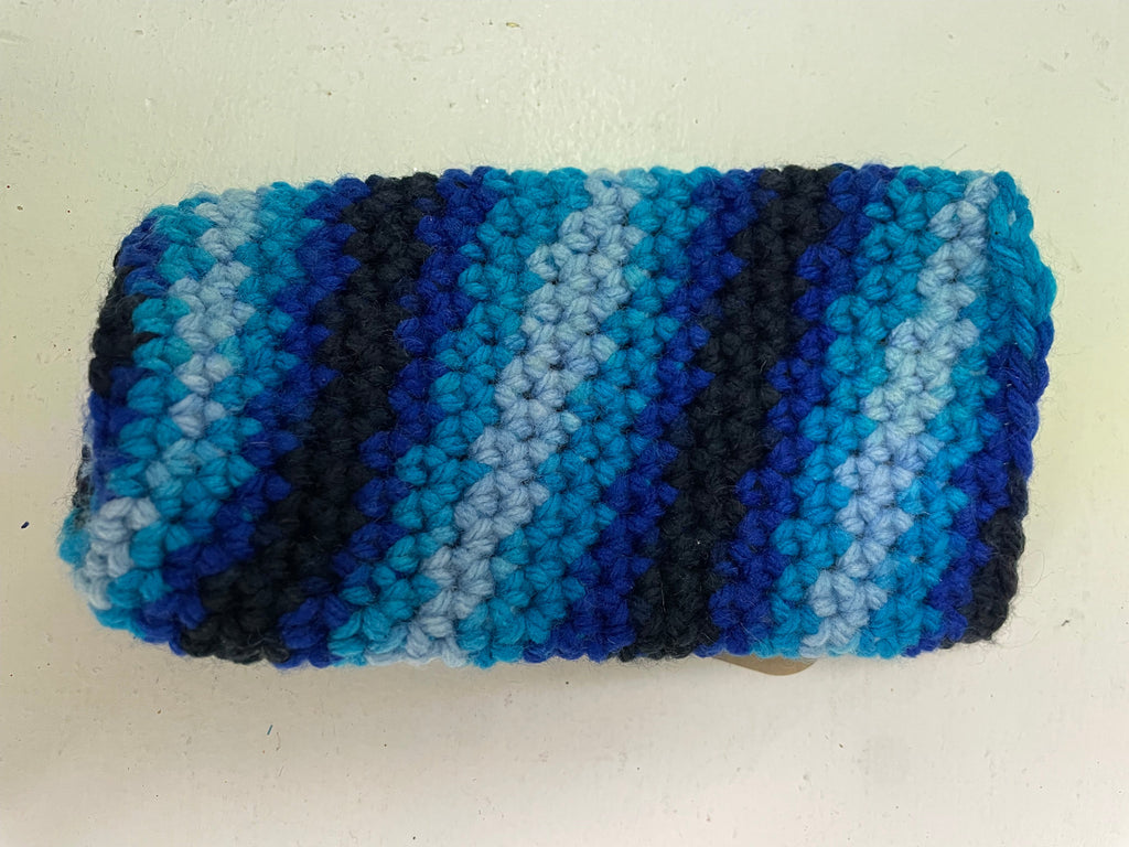 Hand crafted crochet can coozie Hannah Bodker