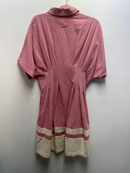 Umgee Pink/Cream bottom Mini Dress Landon Ramsey-Maria Briones
