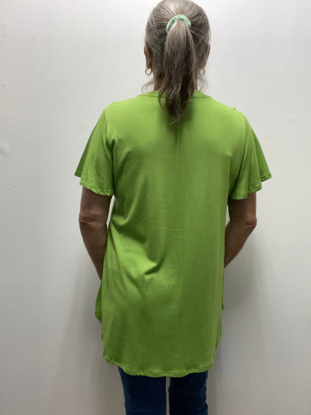Culture Code V-Neck Tops-Green-back