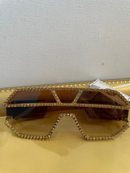 Rhinestone Studded Sunglasses Charita Ford