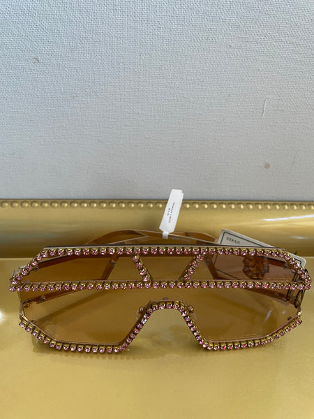 Rhinestone Studded Sunglasses Charita Ford
