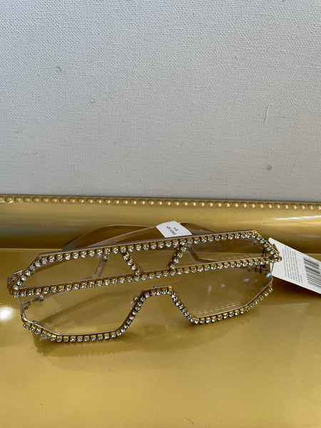 Rhinestone Studded Sunglasses Charita Ford
