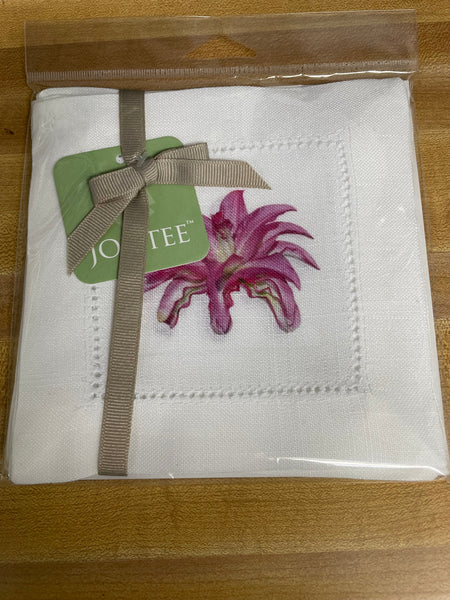 Jolitee Cloth Cocktail Napkins-Reusable Linen Amanda Queen