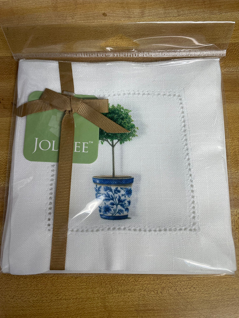 Jolitee Cloth Cocktail Napkins-Reusable Linen Amanda Queen
