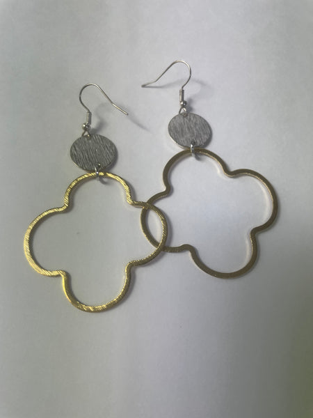 Pick your metal Earrings-Gold w/silver