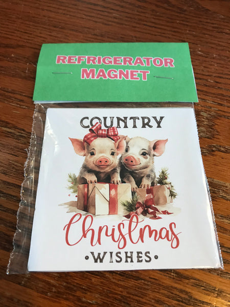 Christmas Refrigerator Magnet 4"x4"