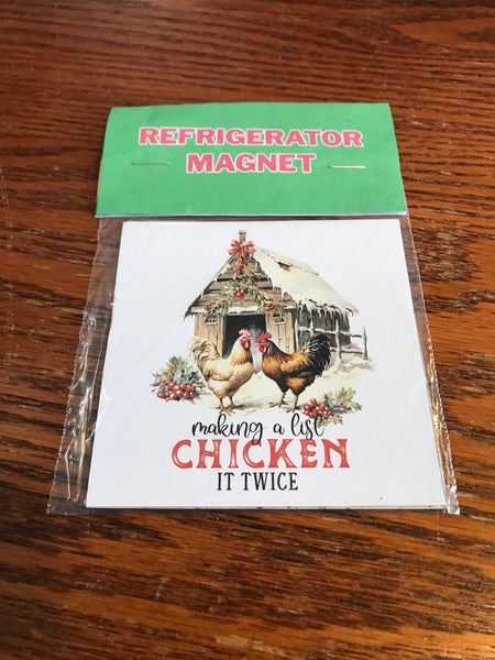 Christmas Refrigerator Magnet 4"x4"