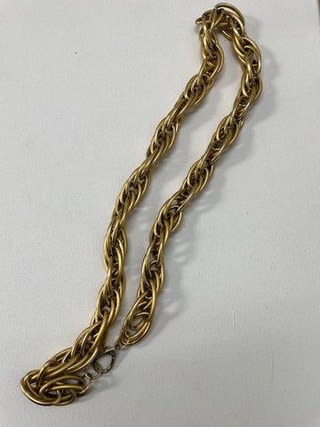 24" Gold Rope Twisted Chain Necklace