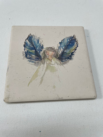 Decorative Ceramic Tile-angel with blue Wings