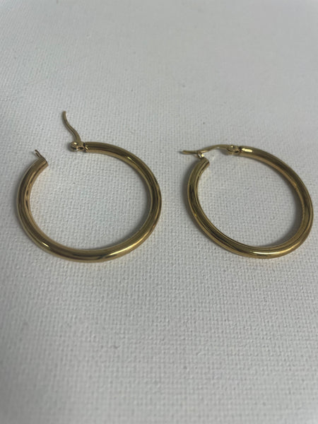 Assorted Gold Hoops-Thin Large w/clamp