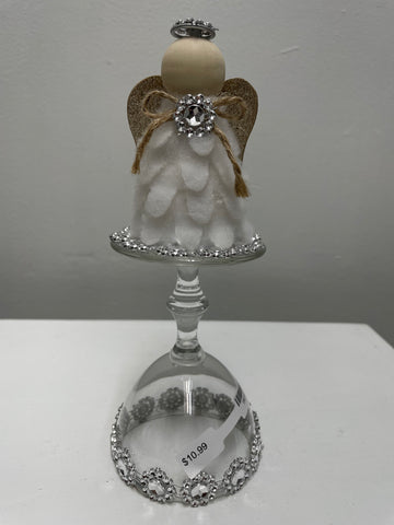 Glass 7 1/2" Tall Angel Decor