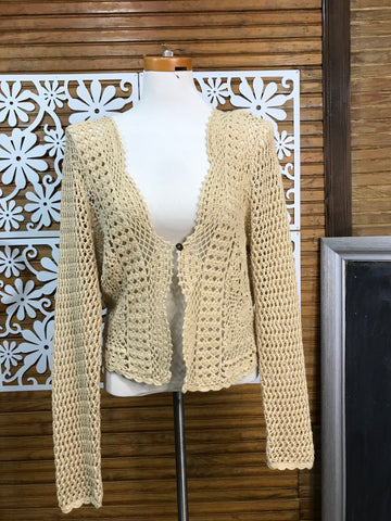Tan Crochet Jacket
