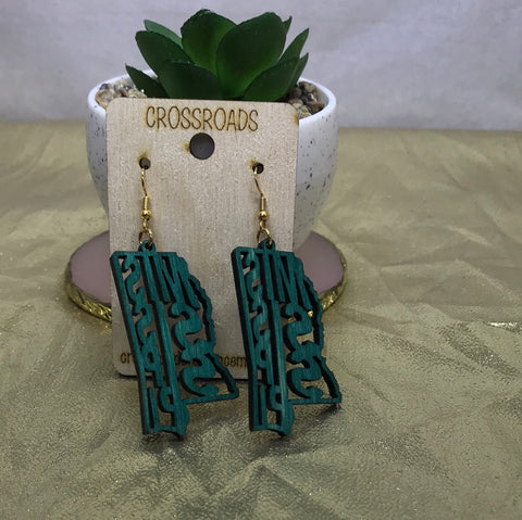 Mississippi Wood Earrings