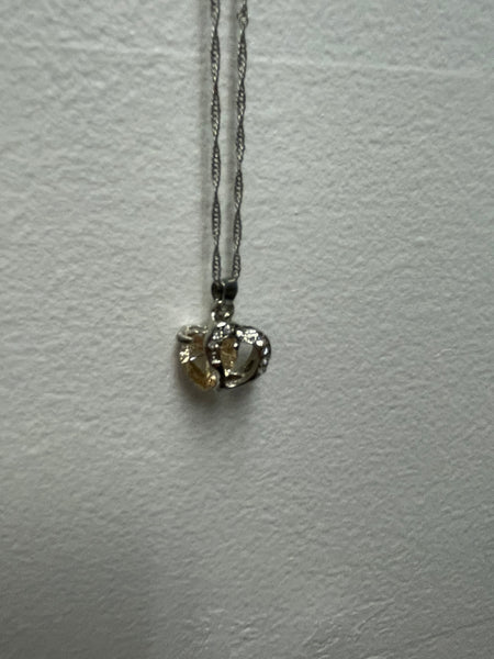 Heart Interlocking Cubic Zirconia Necklace