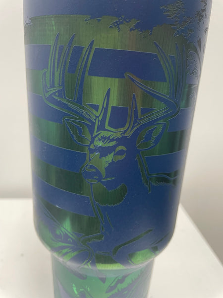 40 oz. Hunter Fisher Navy Tumbler