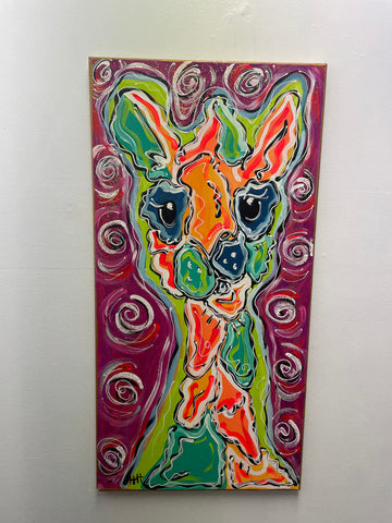 12" x 24" Camel Painting-multi color