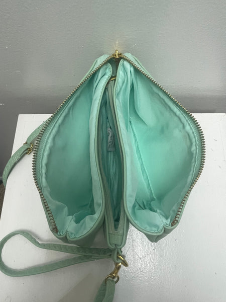 3 Compartment Hand Purse w/long Shoulder Strap