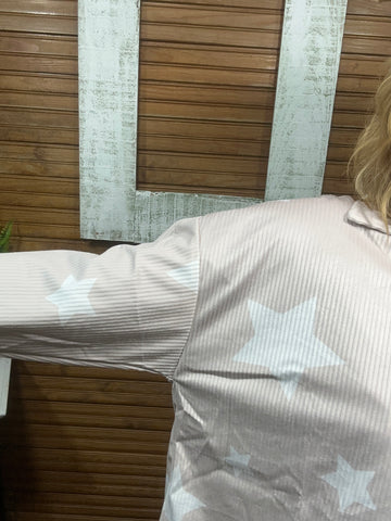 Tan Shacket w/Stars