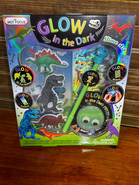 Dino Glow In the Dark Slime Art