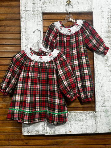 Green and Red Plaid Romper or Dress