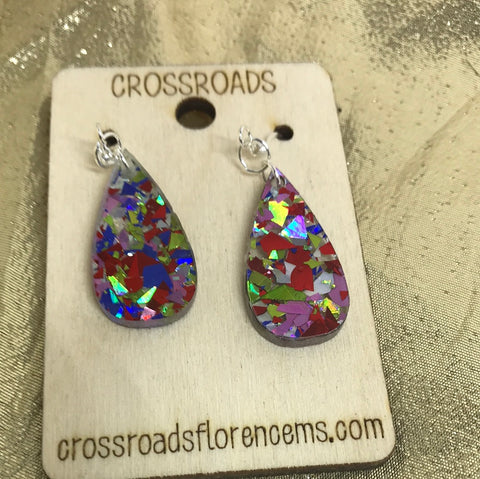 Mini Teardrop  Acrylic Earrings-4th of July