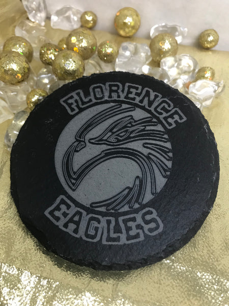 Coasters-Slate-Round Florence Eagles