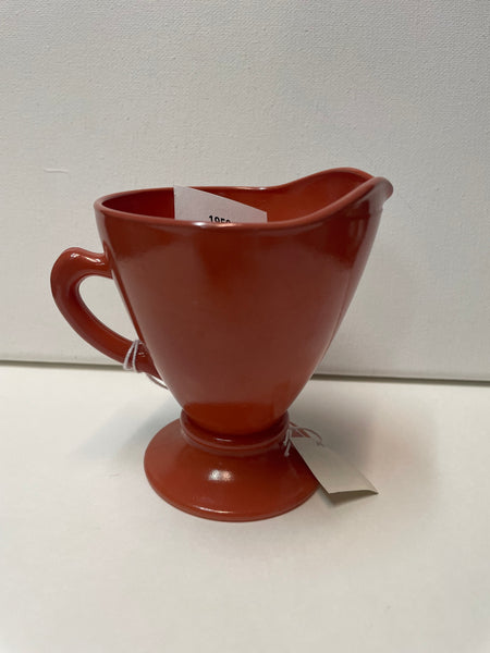 1950s Hazel Atlas Platinate Ovide Creamer-Burnt Umber
