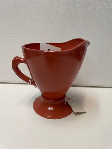 1950s Hazel Atlas Platinate Ovide Creamer-Burnt Umber