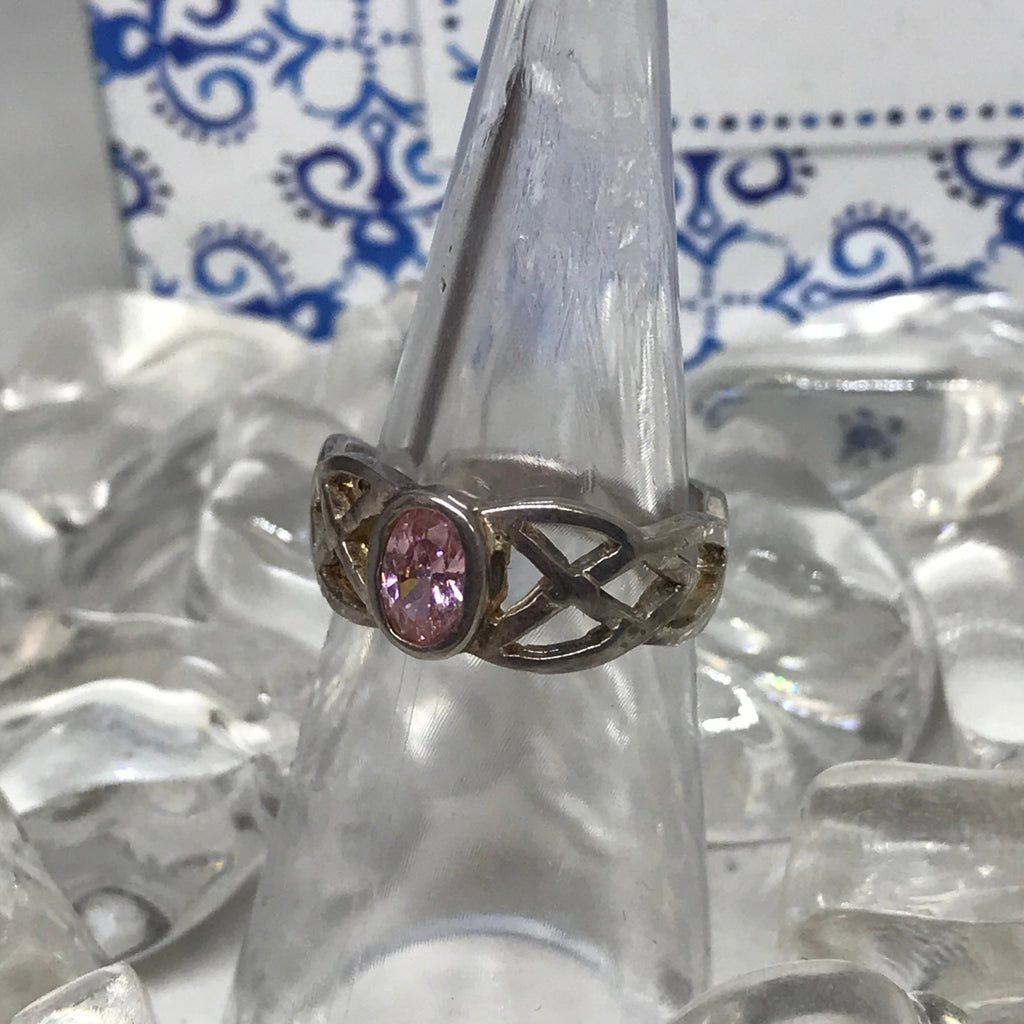 Ring: Sterling Silver Pink Stone