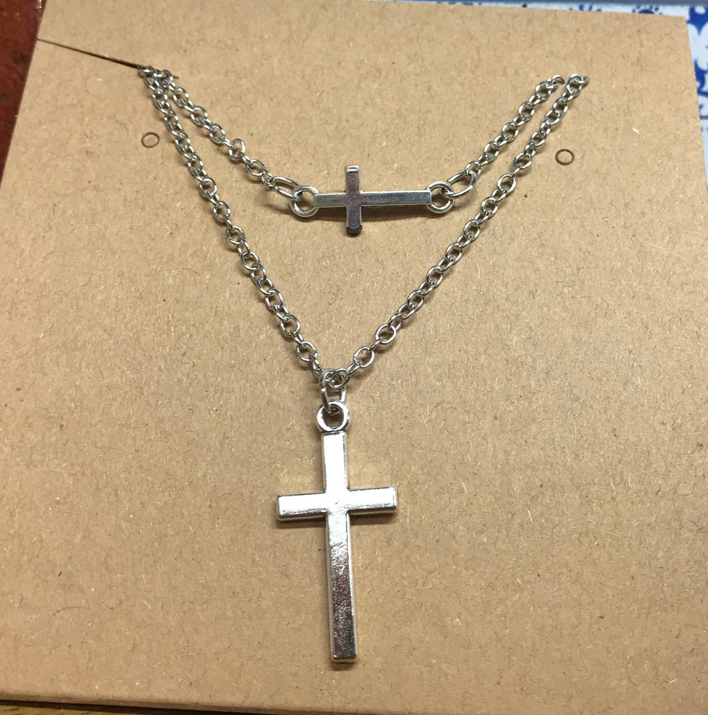 double cross necklace