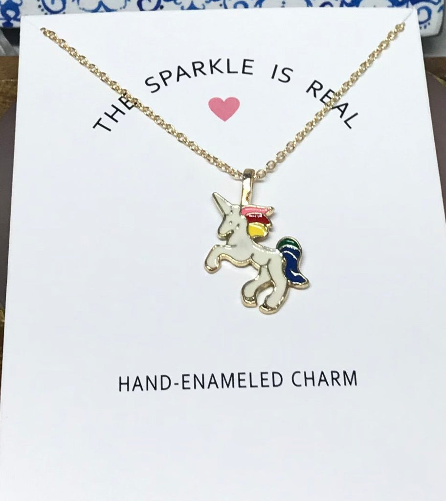 Girls Unicorn Necklace