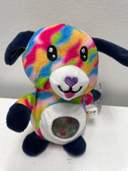 Stuffed Animal w/Belly Popz-Multi Color Dog