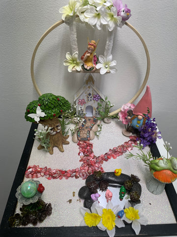 12"x12" Fairy on swing Home Decor