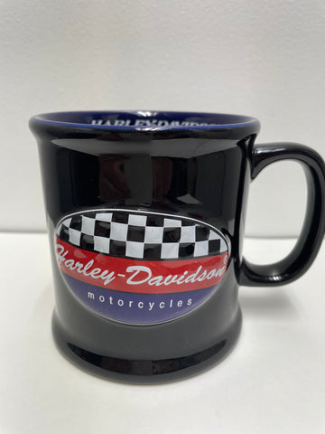Large Black Harley Davidson Mug
